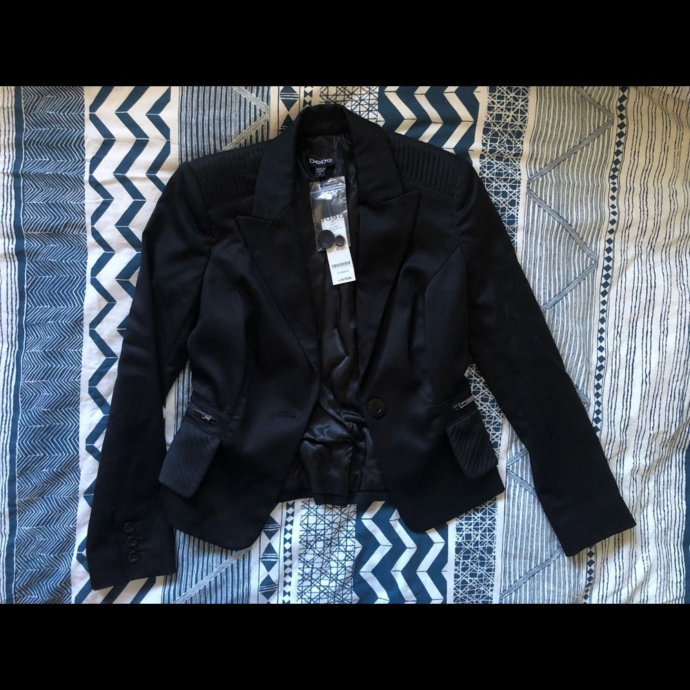 Bebe blazer jacket, size 0, black